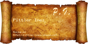 Pittler Inez névjegykártya